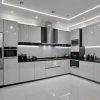 Tủ bếp màu ghi hiện đại